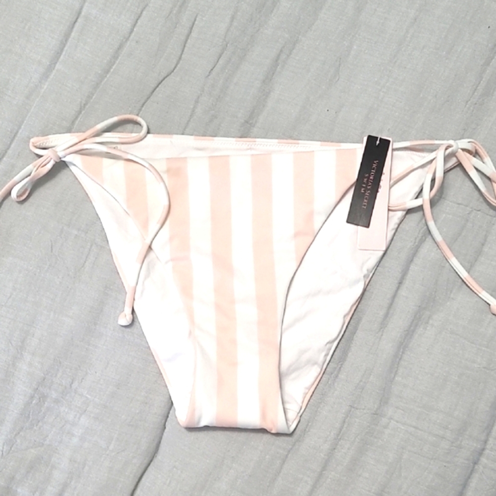 Victoria's Secret Pink and White Bikini Bottom